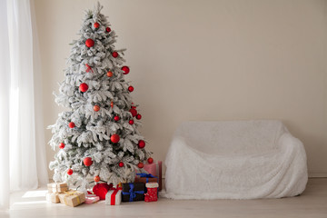 Christmas Interior White Christmas tree gifts new year