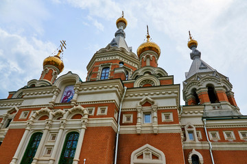 Orthodoxy Church in Uralsk city. Kazakhstan. Temple of the Christ of the Savior.