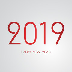 Best Wishes - Retro Style Happy New Year Greeting Card or Background, Creative Design Template - 2019 