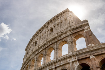 Fototapeta premium Colosseum in Rome with sun