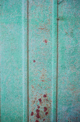 Rusty green metal surface. Natural texture background.