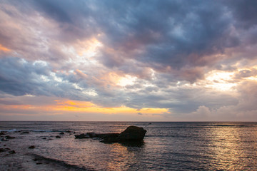 sunset over the sea