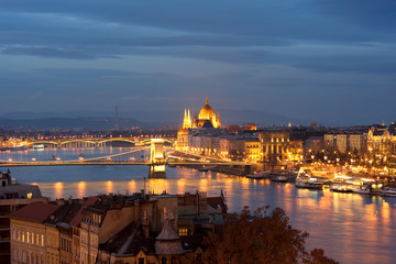 Night view of Budapest