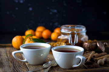 tangarine marmalade jam. dark food photo style