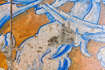 Great for textures Andalusia style wall Azulejos tiles background