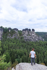 hiking in bastei, germany