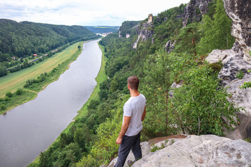 hiking in bastei, germany