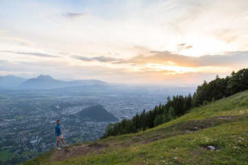 sunset mountain austria