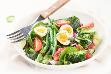 Fresh vegetables  salad with eggs