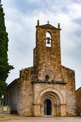 Fototapeta na wymiar Old church of Porqueres, Spain
