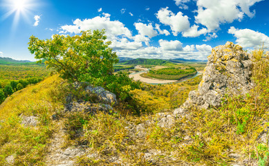 Landscape over the valley