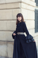 Naklejka premium Fashion portrait of young beautiful woman.