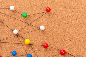 pins connected creating a network