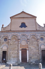 Fototapeta premium Facade of Saint Bartholomew Apostle church, Pistoia, Italy