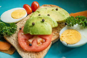 Vegetarian avocado toast