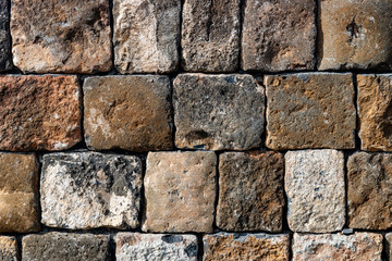old stone wall of stones 006