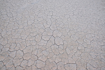 Dry soil and cracked earth background texture, global warming in San Juan, Argentina, South America