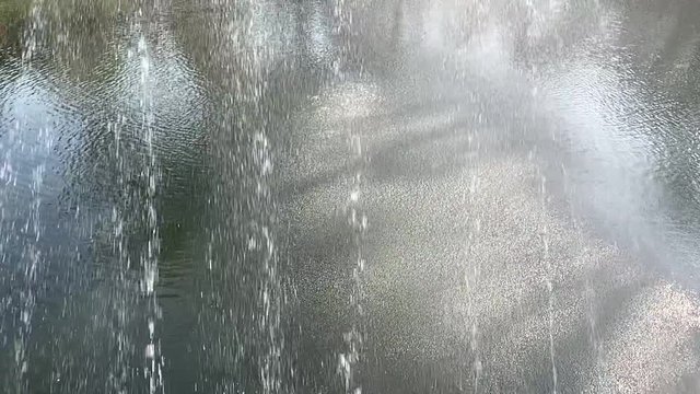 splashes over water