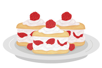 Raspberry Shortcakes Illustration