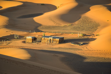 Fototapeta na wymiar Sahara Desert in Merzouga, Morocco