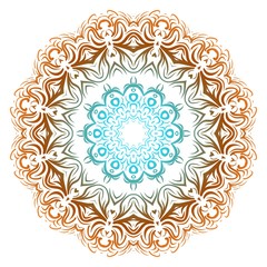 Vector illustration. Modern Decorative floral mandala. Hand drawn background. Islam, Arabic, Indian, ottoman motifs.