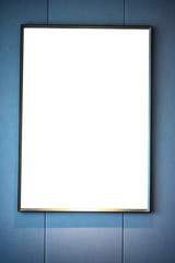 blank frame on the wall