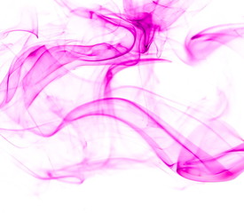 Purple smoke on white background