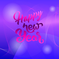 Happy New Year background. Holiday Vector Illustration. Vintage composition