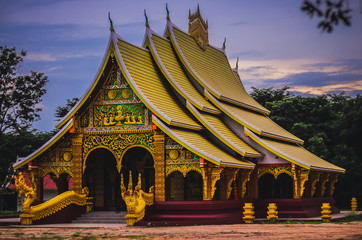 temple in laos - obrazy, fototapety, plakaty