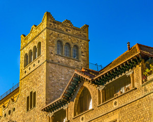 Fototapeta na wymiar Medieval Buildings at El Gotico District, Barcelona, Spain