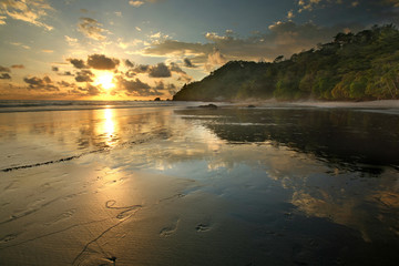 Costa Rican Beach at Sunset, Manuel Antonio National Park