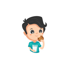 Good Habits - Drinking Milk and Eating Cookies