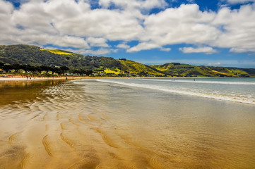 A favorite surfing spot on the Australian Pacific coast in Apollo Bay.