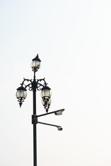 street lamp with monitoring camera