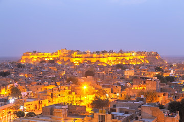 Jaisalmer city in Rajasthan state, India