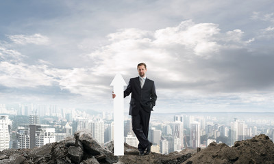 Businessman startup conceptual image