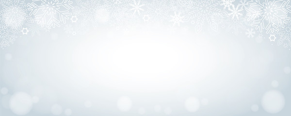 bright snowy winter background with snowflakes vector illustration EPS10
