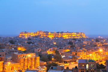 Jaisalmer city in Rajasthan state, India