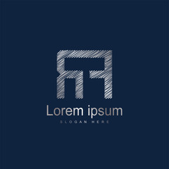 Initial Letter RF Logo Template Vector Design