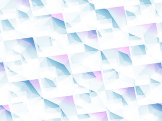 Blue white  polygonal background, 3d art