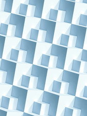 Abstract geometric pattern, white cubes 3d