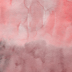 Red watercolor texture with abstract washes and brush strokes on the white paper background.