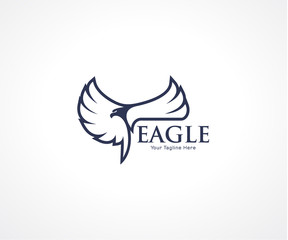 Eagle Bird logo design vector concept, Bird logo template