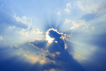 blue sky ray light