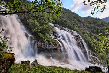 Fototapeta premium There are hundreds of beautiful waterfalls in Scandinavia