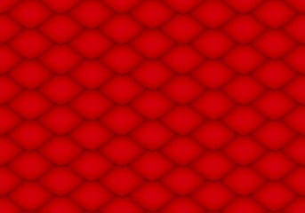 3d rendering. Seamless modern design red fish or snake skin surface pattern curve texture background.