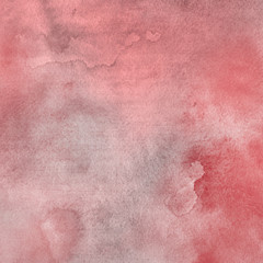 Red watercolor and ink paper textures on white background. Chaotic stylish abstract organic design.