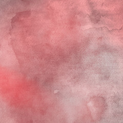 Red watercolor and ink paper textures on white background. Chaotic stylish abstract organic design.