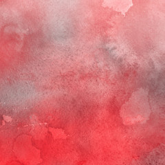Red watercolor and ink paper textures on white background. Chaotic stylish abstract organic design.