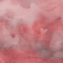 Red watercolor and ink paper textures on white background. Chaotic stylish abstract organic design.